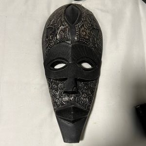 Wood mask hanging art